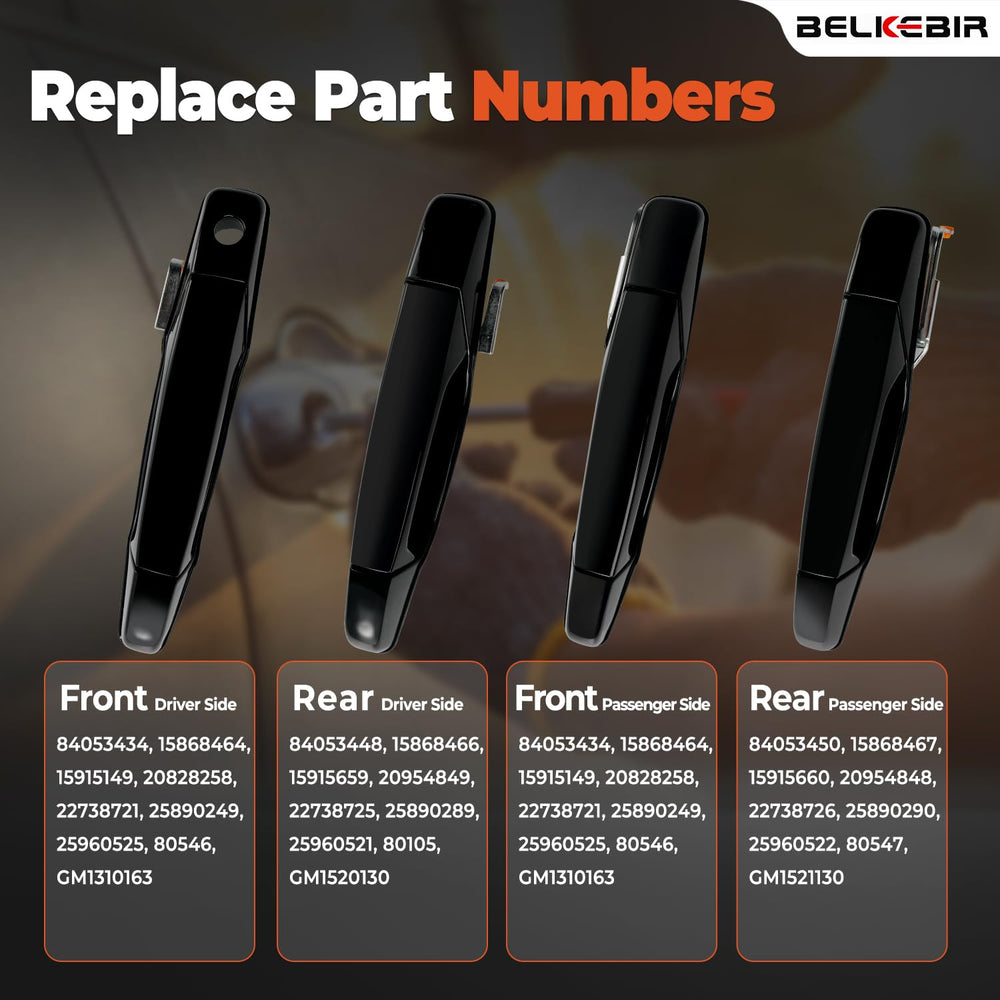 BELKEBIR front passenger door handle in black OEM style upgrade