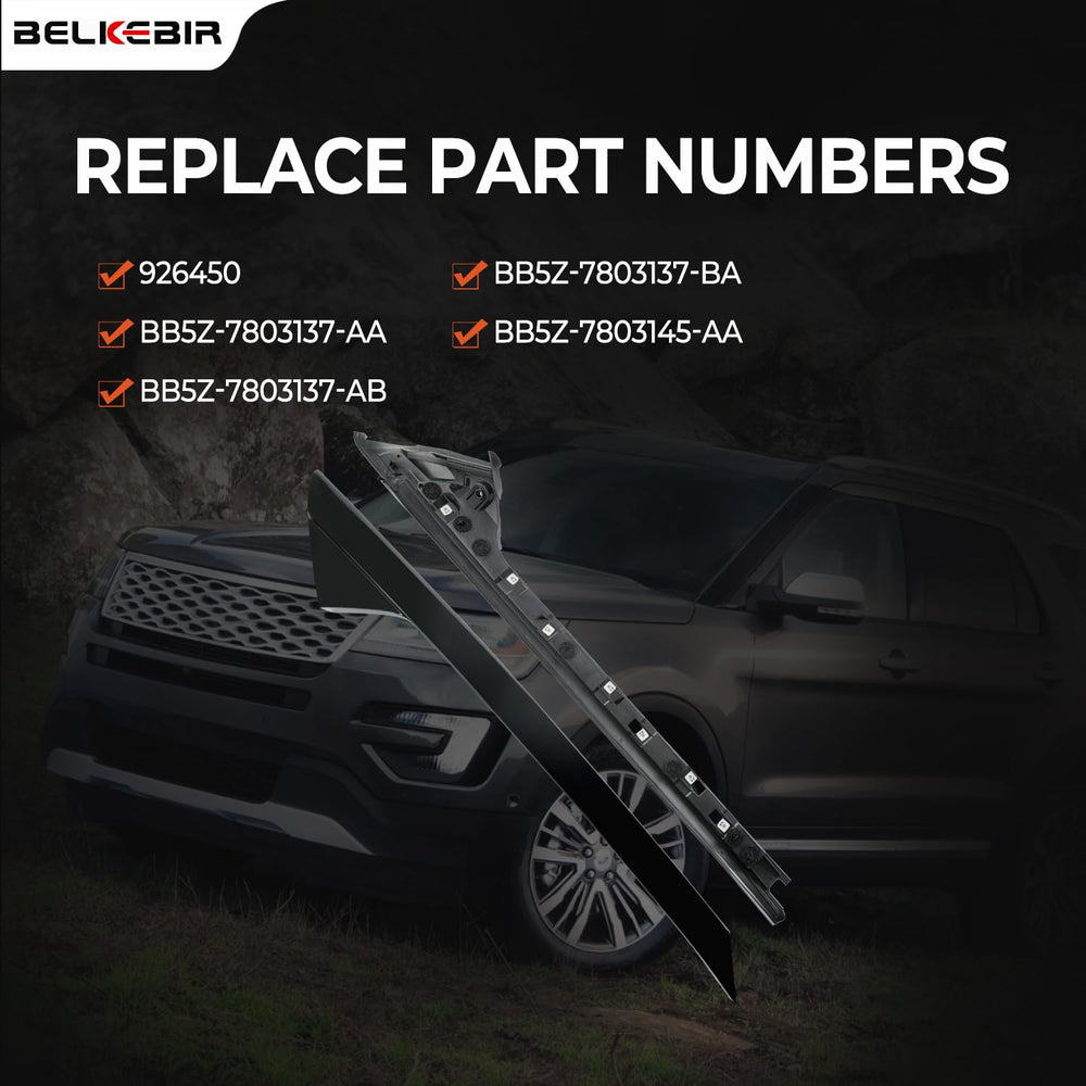 Belkebir A-Pillar kit install closeup shows pre-installed clips for easy installation.