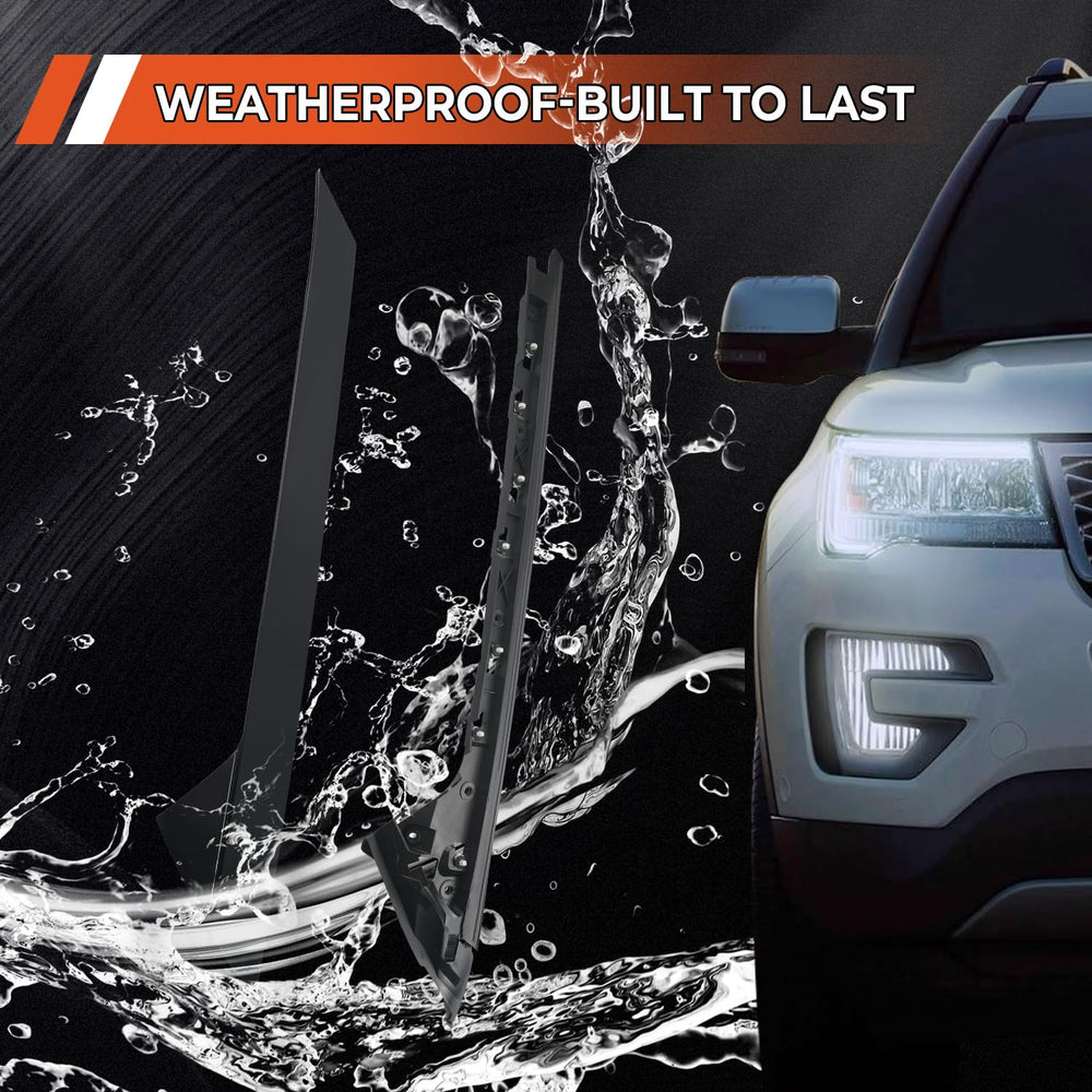 BELKEBIR A-Pillar trim UV-resistant matte black finish on Ford Explorer