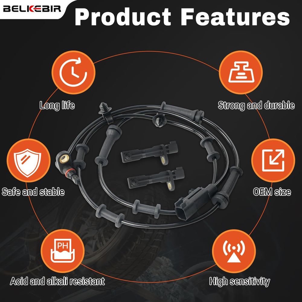 BELKEBIR ABS wheel speed sensor rear right supports ABS operation