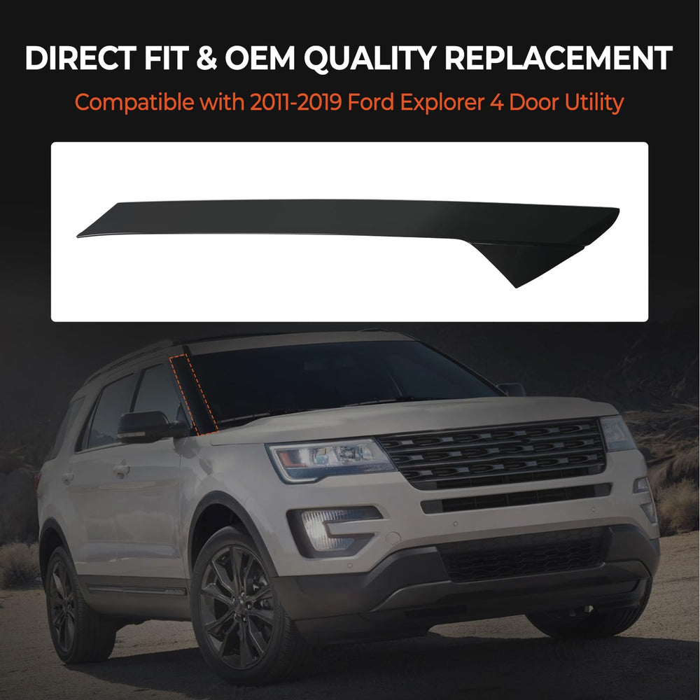 BELKEBIR A-Pillar trim outer windshield edge seals against water.