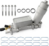 BELKEBIR oil filter housing kit highlighting durable aluminum construction for lasting engine protection.