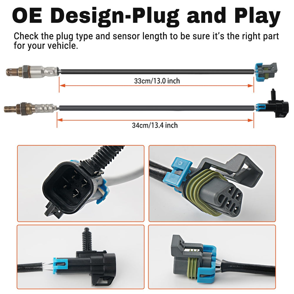 BELKEBIR replacement oxygen sensor kit compatible with 234-4242 and 250-24704 improving fuel efficiency