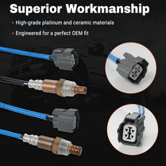 BELKEBIR O2 sensor close-up shows platinum-ceramic core for durable engine performance.