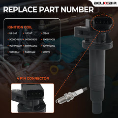 BELKEBIR Toyota Corolla 1.8L coil-pack close-up for simple installation.