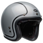 Bell Custom 500 Chief gloss gray front view highlights a comfortable daily ride.