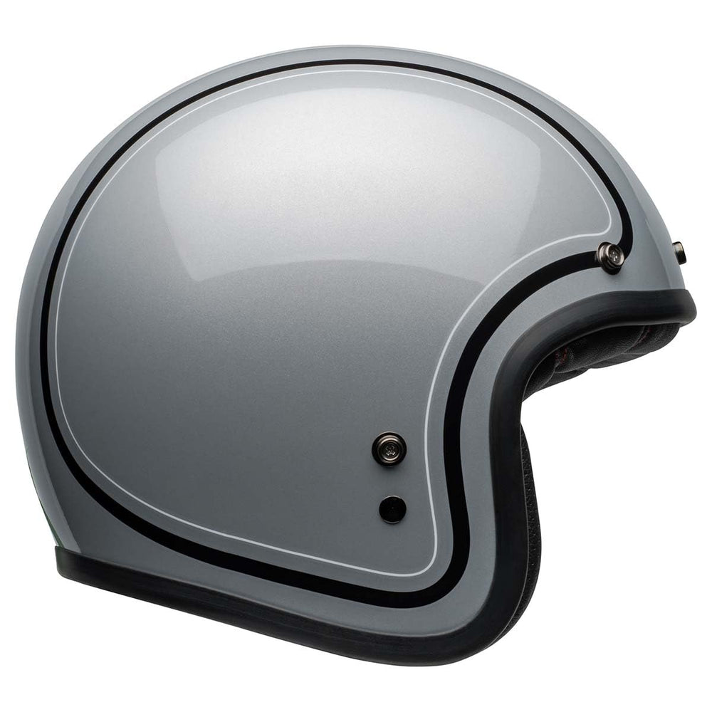 Bell Custom 500 Chief gloss gray packaging presents ready-to-ship quality.