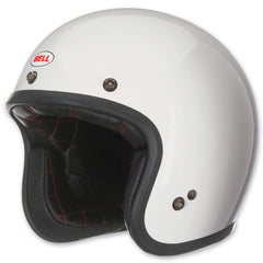 Bell Custom 500 helmet vintage white, side view shows classic lines and comfortable profile