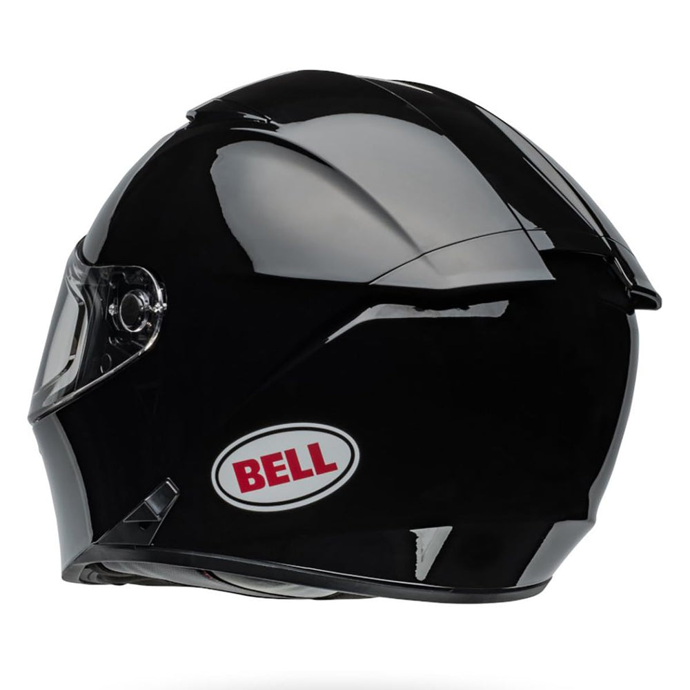Bell Lithium helmet rear view emphasizing integrated protection and balanced aerodynamics