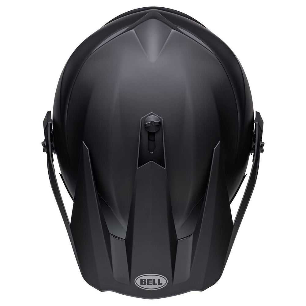 Bell MX-9 Adventure anti-fog shield protects visibility in mist.
