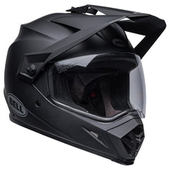 Bell MX-9 Adventure helmet, front view in matte black for all-terrain riding.