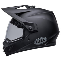 Bell MX-9 Adventure MIPS helmet shield down for quick shield change.