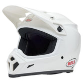 Bell MX-9 MIPS Dirt Helmet gloss white with ventilated shell for cooling on tough rides