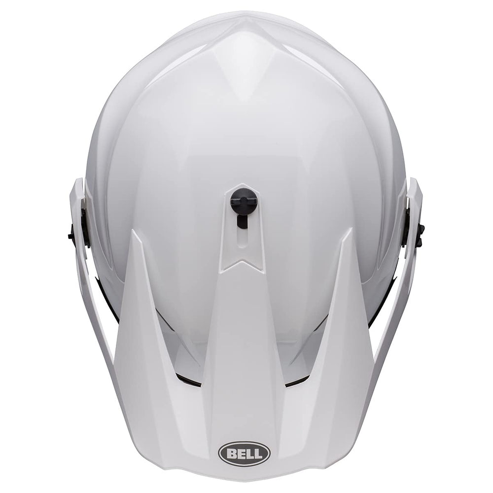 Bell MX-9 Adventure MIPS gloss white finish with stealth look option.