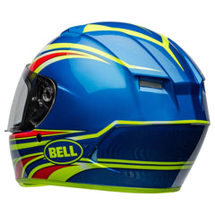 Bell Qualifier Conduit Gloss Retina Blue three-shell size graphic for a better fit