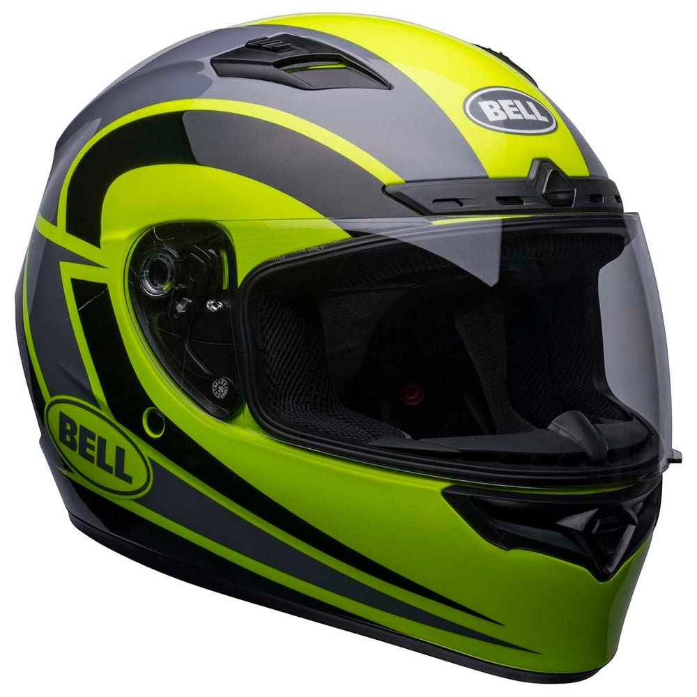 Bell Qualifier DLX MIPS Blitz helmet front view in gloss retina finish for bold visibility.