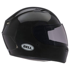 Bell Qualifier helmet in black, front view highlighting snug fit and aerodynamic lines.