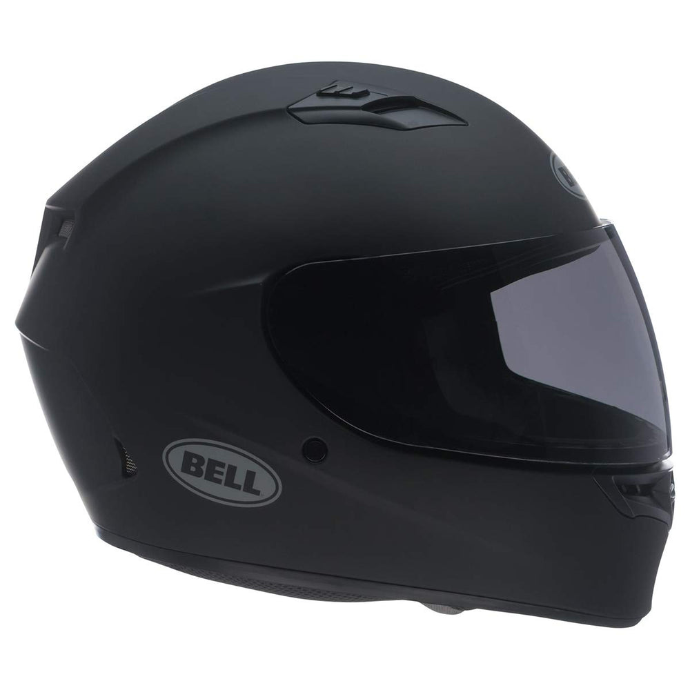 Bell Qualifier matte black helmet front view highlighting aerodynamic design for daily riding