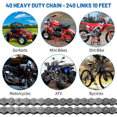 Belleone 40-roller chain durable and reliable for industrial setups