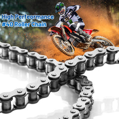 Belleone 40-roller chain suitable for go-karts and mini bikes in action