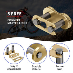 Belleone five master links for quick setup.