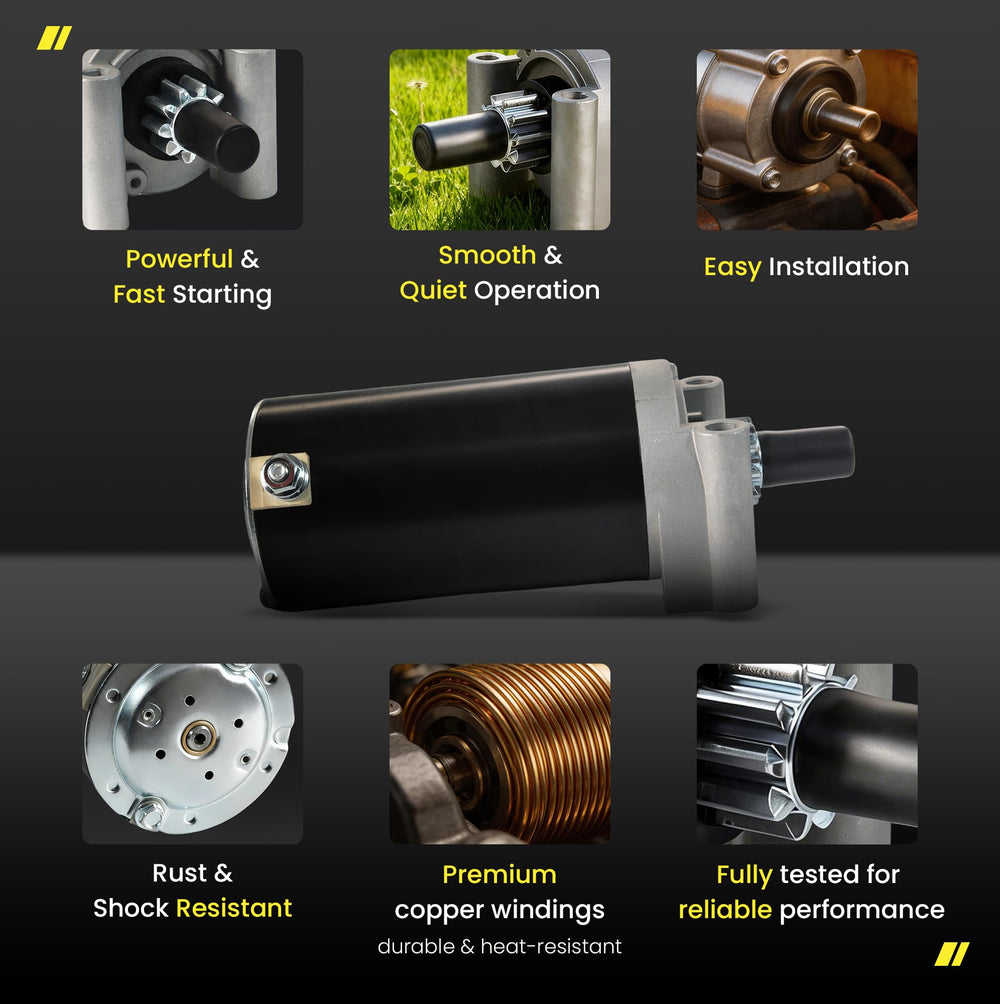 Cross-compatibility illustration with various mower models and Kohler engines.