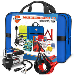 Beloskida emergency kit air compressor powers quick tire inflation for safer road travel.