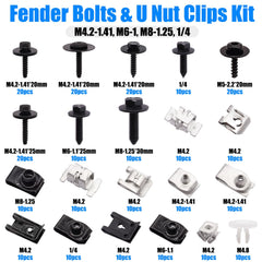 Bemaka 21 sizes fender bolts and clips showing versatile fit for many vehicles.