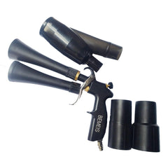 BEMEIS vacuum gun with brass nozzle for efficient dust removal in cars.