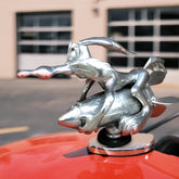 BEMKWG Coyote hood ornament front view adds vintage flair to your truck