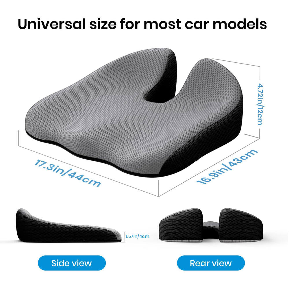 Benazcap car seat cushion double anti-slip system prevents shifting during driving.
