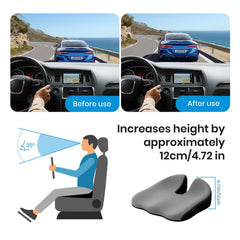 Benazcap car seat cushion memory foam core adapts to curves for personalized comfort.