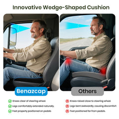 Benazcap 5-in-1 versatile cushion for car, truck, wheelchair, airplane, office