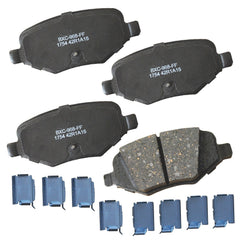 Bendix Premium SBC1754 rear brake pad close-up shows ceramic design for durability