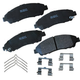 Bendix Premium Ceramic front brake pads Acura MDX fit close-up for precise OE-match.