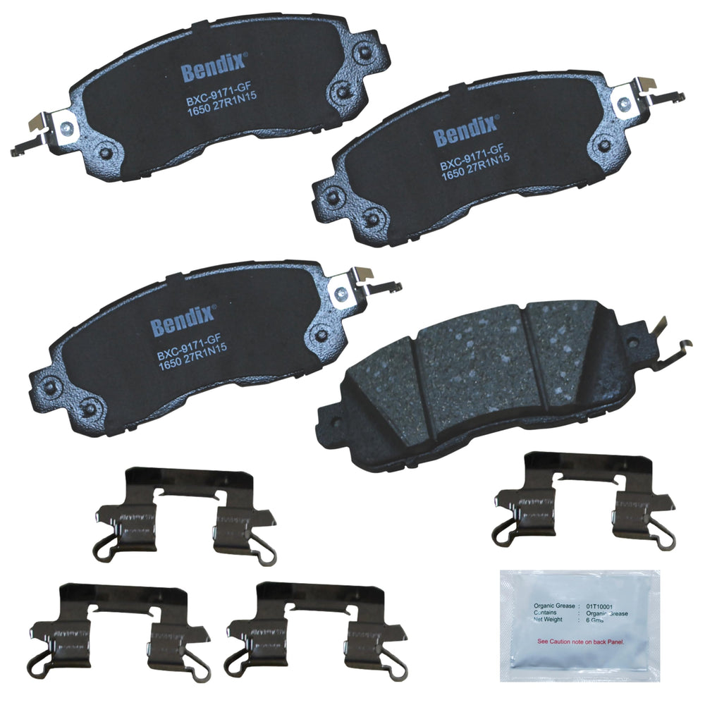 Bendix Priority1 ceramic front brake pads for Nissan Altima provide reliable stopping power