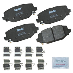 Bendix Priority1 ceramic rear brake pads for reliable stopping performance.