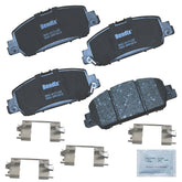 Bendix Priority1 front brake pad for Honda Accord product shot showing material and design