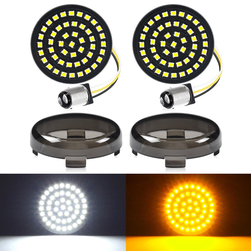 Benlari 1157 LED front turn signals illuminate clearly for safer night riding.