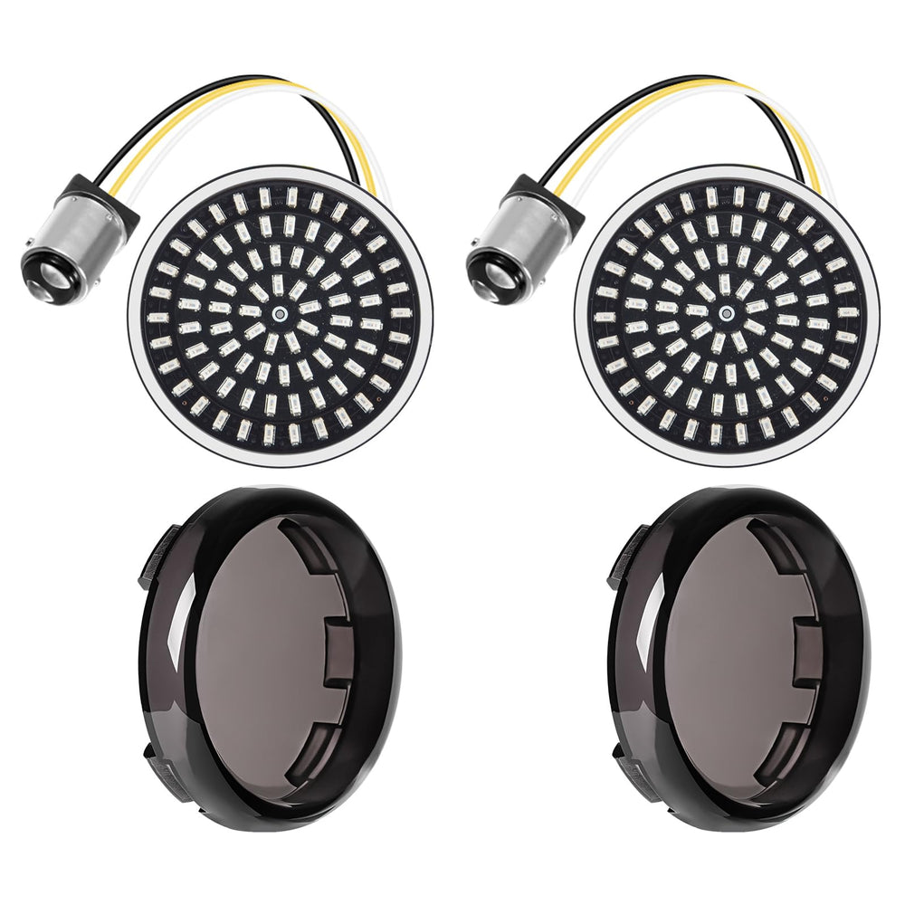 Benlari 2-inch rear turn signal with 81 LEDs for Harley enhances night visibility.