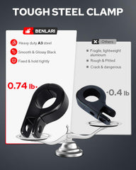 Benlari foot pegs with 360° rotation for adjustable riding angles