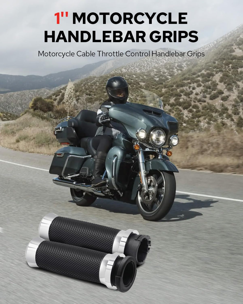Benlari anti-slip vibration-damping grips reduce hand fatigue on rough roads.