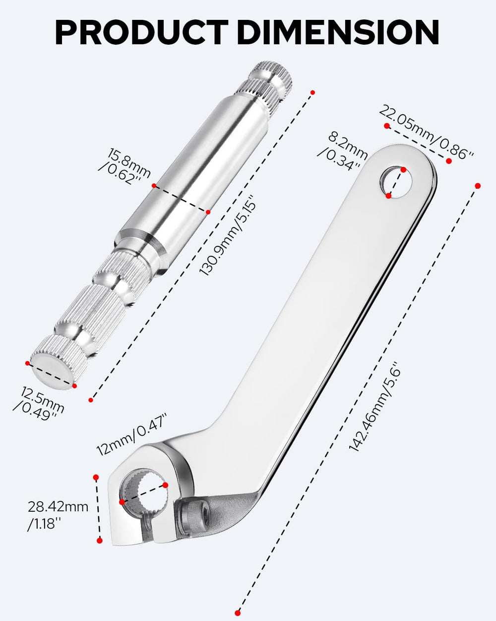 Benlari chrome finish inner shifter lever adds a polished look to bikes.