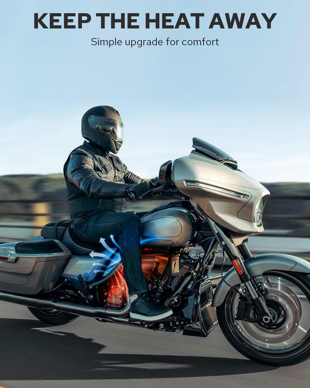 Benlari chrome mid-frame air deflectors under-seat fit for a cleaner look
