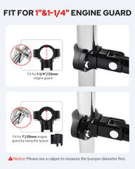 Benlari CNC highway pegs show 360-degree adjustment for precise angles.