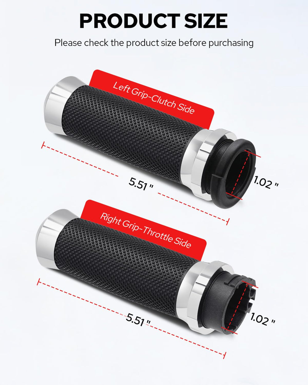 Close-up of Benlari diamond knurling grip for comfortable, slip-resistant grip.