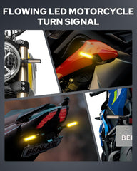 Benlari flowing LED turn signal with installation hardware for easy DIY mounting