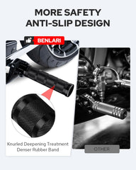 Benlari foot pegs designed for Harley Sportster compatibility and rider comfort