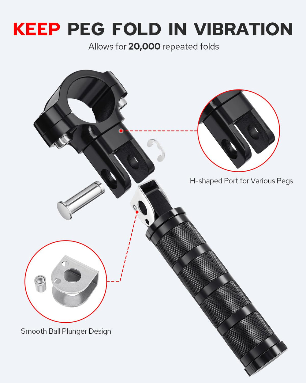 Spacers included help fit a range of guards and crash bars