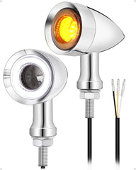 Benlari front turn signal with 48 LEDs in chrome boosts daytime visibility.